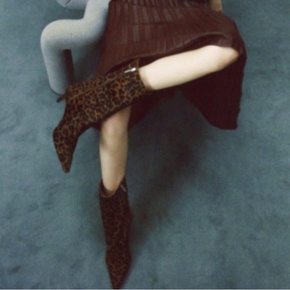 NWT Zara Wide Calf Boots Sz 9 - Picture 2 of 16